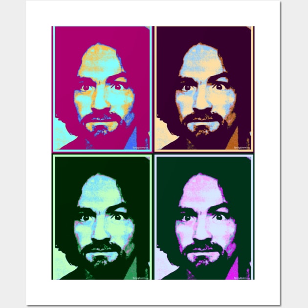 Charles Manson - Classic Design Wall Art by RainingSpiders